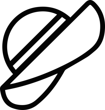 Şapka simgesi vektör çizimi