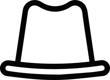 Şapka simgesi vektör çizimi