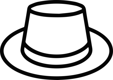 Şapka simgesi vektör çizimi