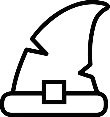 Şapka simgesi vektör çizimi