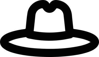 Şapka simgesi vektör çizimi