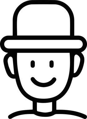 Şapka simgesi vektör çizimi