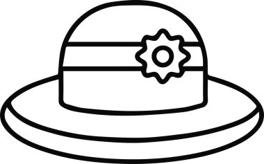 Şapka simgesi vektör çizimi