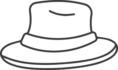 Şapka simgesi vektör çizimi