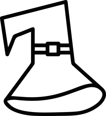 Şapka simgesi vektör çizimi