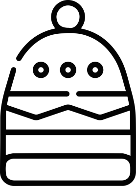 Şapka simgesi vektör çizimi