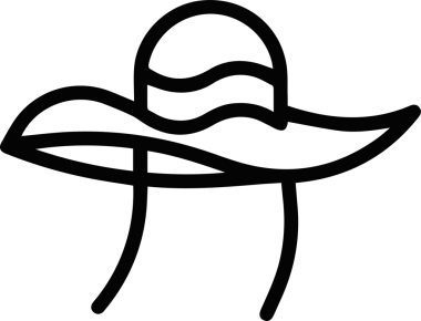 Şapka simgesi vektör çizimi
