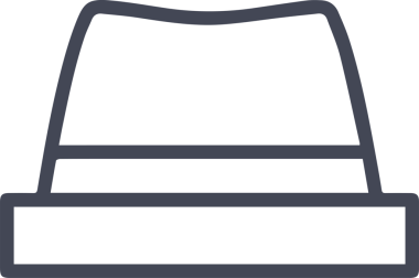 Şapka simgesi vektör çizimi