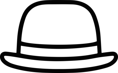 Şapka simgesi vektör çizimi