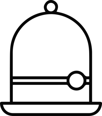 Şapka simgesi vektör çizimi