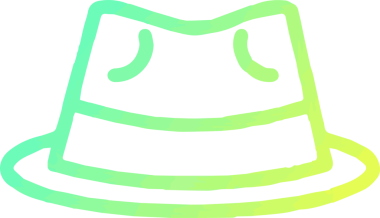 Şapka simgesi vektör çizimi