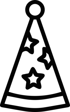 Şapka simgesi vektör çizimi