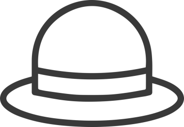 Şapka simgesi vektör çizimi