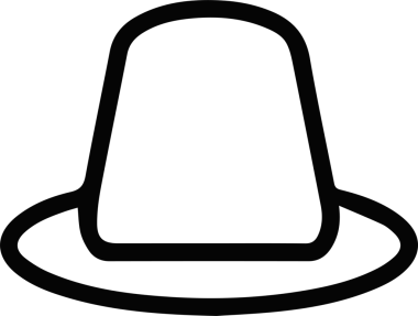 Şapka simgesi vektör çizimi