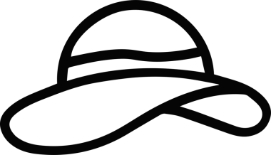 Şapka simgesi vektör çizimi