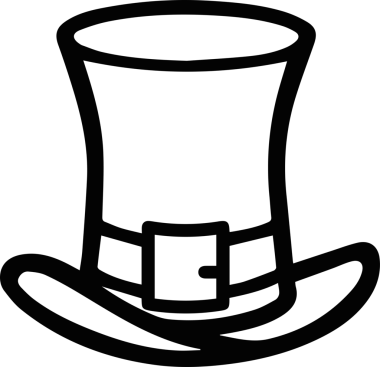 Şapka simgesi vektör çizimi
