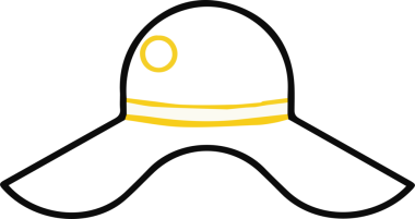 Şapka simgesi vektör çizimi