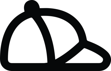 Şapka simgesi vektör çizimi