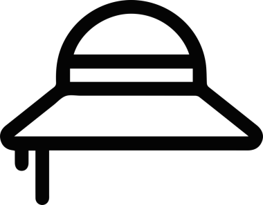 Şapka simgesi vektör çizimi