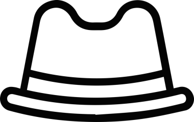 Şapka simgesi vektör çizimi