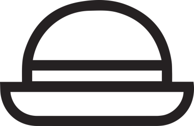 Şapka simgesi vektör çizimi