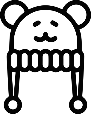 Şapka simgesi vektör çizimi