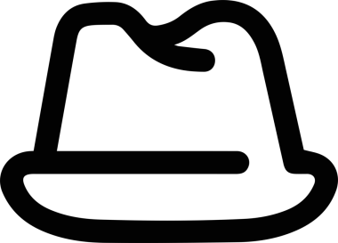 Şapka simgesi vektör çizimi