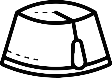 Şapka simgesi vektör çizimi