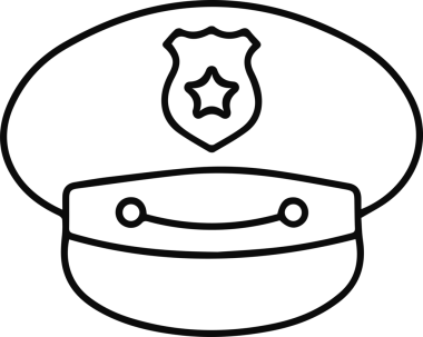 Şapka simgesi vektör çizimi