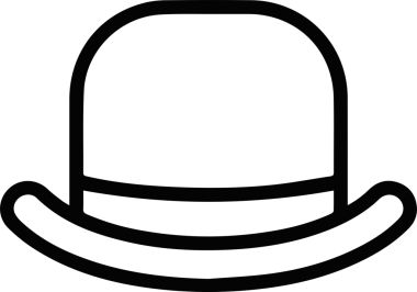 Şapka simgesi vektör çizimi