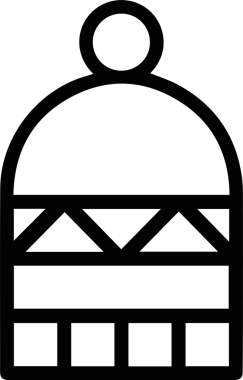 Şapka simgesi vektör çizimi