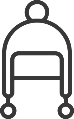 Şapka simgesi vektör çizimi