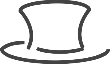 Şapka simgesi vektör çizimi