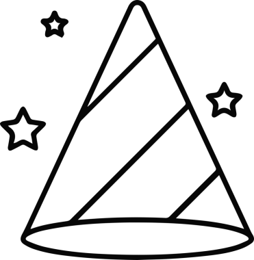 Şapka simgesi vektör çizimi