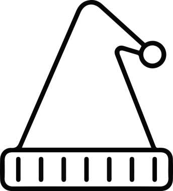 Şapka simgesi vektör çizimi