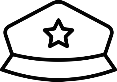 Şapka simgesi vektör çizimi