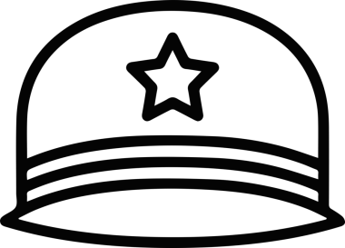 Şapka simgesi vektör çizimi