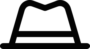 Şapka simgesi vektör çizimi