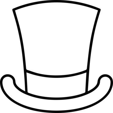 Şapka simgesi vektör çizimi