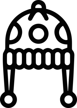 Şapka simgesi vektör çizimi