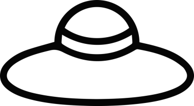 Şapka simgesi vektör çizimi