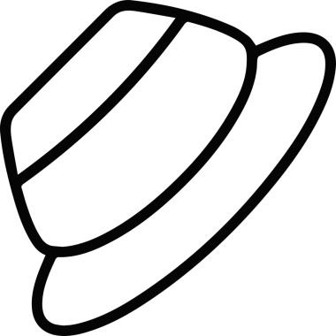 Şapka simgesi vektör çizimi