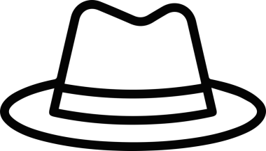 Şapka simgesi vektör çizimi