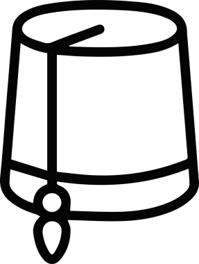 Şapka simgesi vektör çizimi