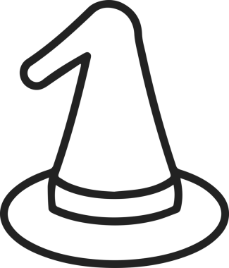 Şapka simgesi vektör çizimi