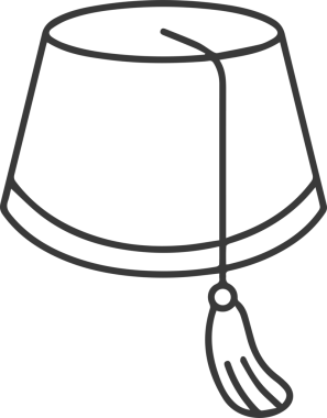 Şapka simgesi vektör çizimi