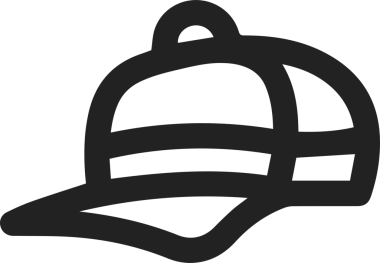 Şapka simgesi vektör çizimi