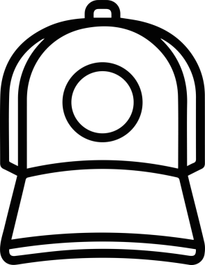 Şapka simgesi vektör çizimi