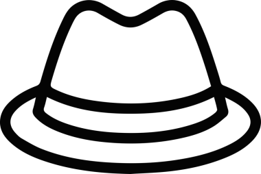 Şapka simgesi vektör çizimi