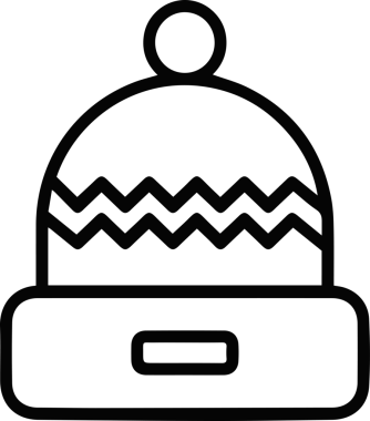 Şapka simgesi vektör çizimi